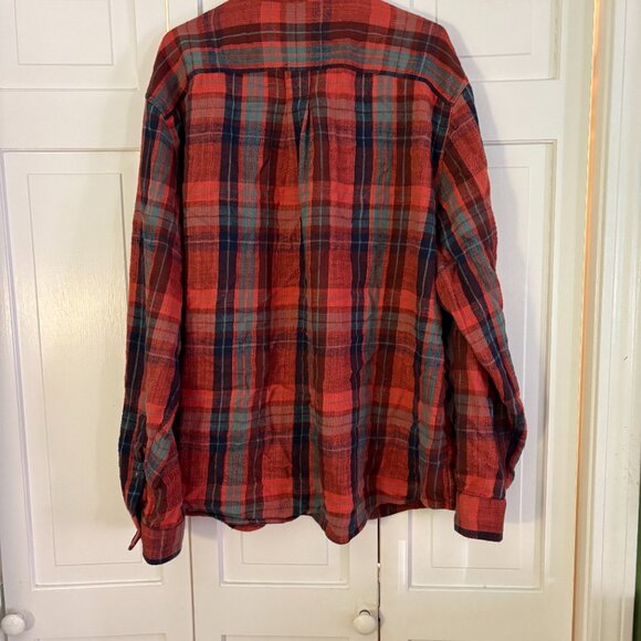 Men's 1912 Field Flannel Shirt, Slightly Fitted Untucked Fit, Plaid - Picture 3 of 4